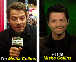 mishasminions:  drunkenwords:  Misha fucking Collins  BEST PICK UP LINE EVER 