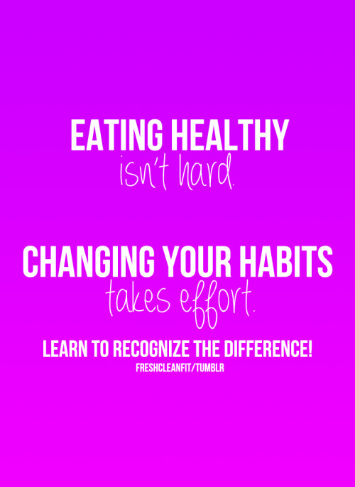 freshcleanfit:  Don’t sabotage your efforts by making healthy eating seem more daunting than it is! It’s just as easy to grab some veggies as it is to grab a bag of chips. But, that being said, it can be very difficult and even scary to change the