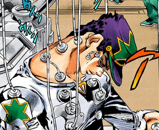 diabowlic:  diabowlic:  doc 1: we need to remove his ha- doc 2, an experienced SPW member: NO! doc 1: doc 2, putting his arm on doc 1′s arm: …it’s…unremovable… doc 1, under his breath: a..re you telling me it’s?… doc 2: fused with his hair…yes…