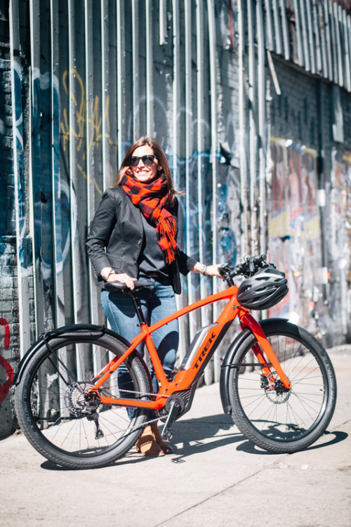 preferredmode:Jocelyn, at a @trekbikes test ride in NYC for the new #SuperCommuter+ #e-bike #ebike