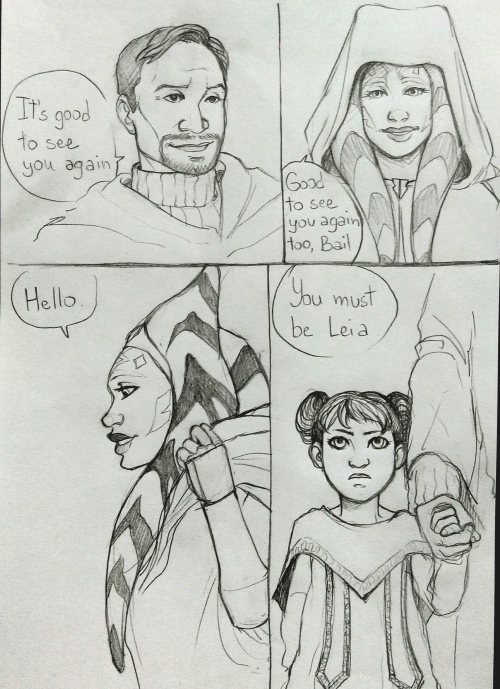 jaegervega: Ahsoka meeting Leia for the first time