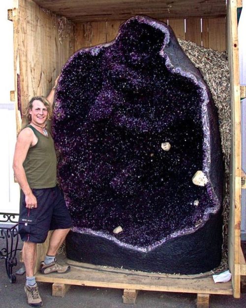 geologyin-blog: Gigantic Amethyst geodePhoto: Two Skies Scotland