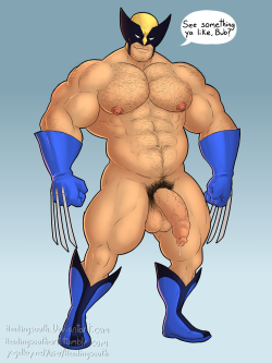 headingsouthart:  Wolverine, stocky and hairy 