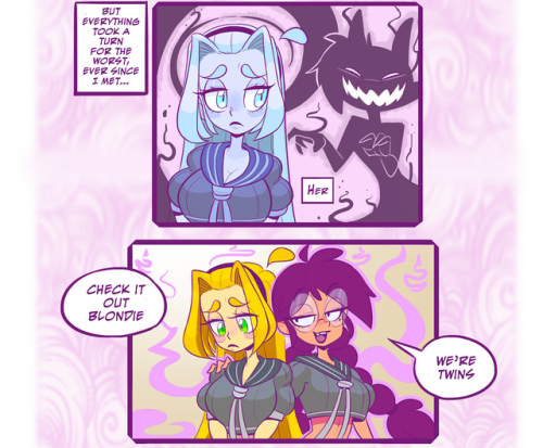 blondiexglasses:  BLONDIEXGLASSES 001 - A New Friend  Hey everyone,   We won’t bore anyone with a long-winded explanation so we’re just coming clean. We’ve rebooted the comic about 4 times now, because we were never pleased with what we made, we