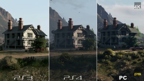 trikeytidbits:  armed-with-haggis:  I came across this amazing comparison of graphics on GTA V between the PS3, PS4 and PC versions.   Check out the video here  Astounding