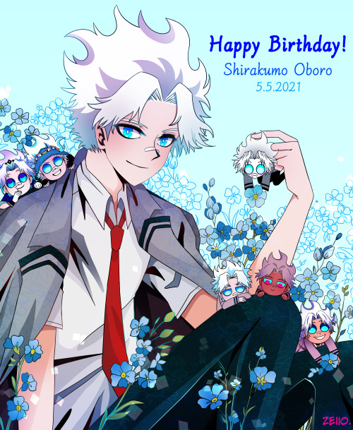 Happy Birthday Shirakumo Oboro! ☁️ (It’s already his birthday here in my place haha)The flowers are 