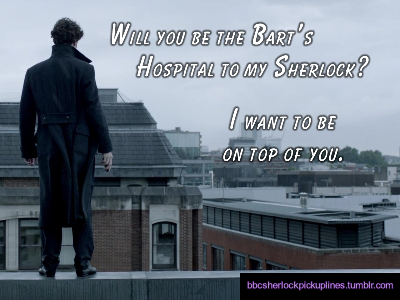 â€œWill you be the Bartâ€™s Hospital to my Sherlock? I want to be on top