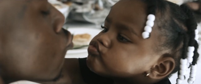 mahoganymamii:DaBaby and his daughter in “INTRO” (2019)