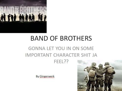 gingerwerk: I’m making my friend marathon Band of Brothers with me tomorrow so I just whipped 