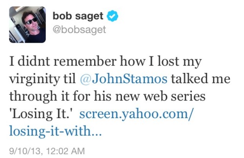 onewhodanceswithpenguins:Does anybody else follow Bob Saget on twitter?