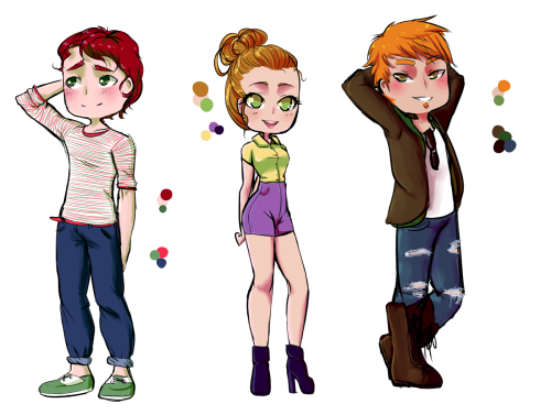 Alt. Ashlynn and Holly with some EAH boys + the Charmings!im trash at drawing guys im sorry