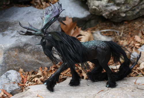 quequinoxart:Kirins by Quequinox Art, 2011-2013. Each kirin is a ooak sculpture, handmade from polym