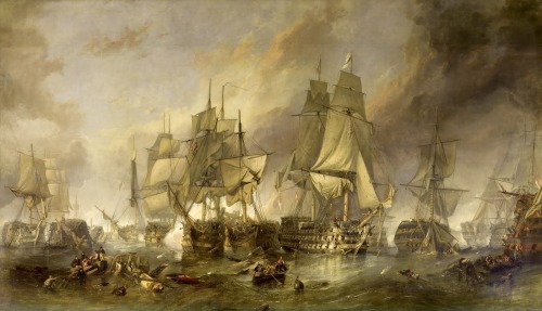 William Clarkson Stanfield - Sketch for ‘The Battle of Trafalgar, and the Victory of Lord Nelson ove