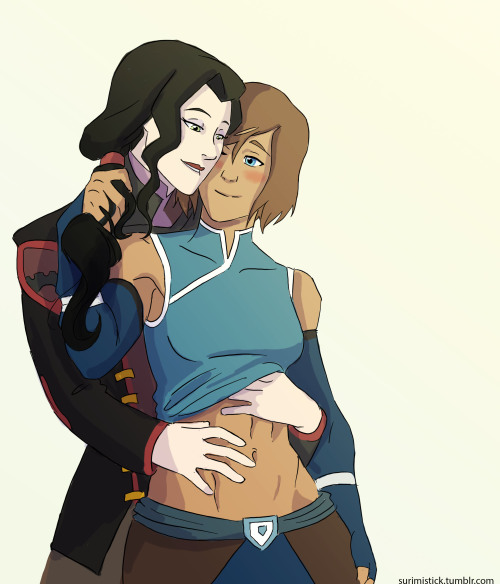 surimistick:  now that they are girlfriends asami can finally grope korra’s muscles 