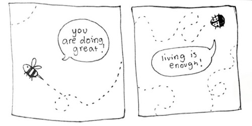 finehoney: school is stressing me out and i draw to procrastinate so i made a lil positivity comic t