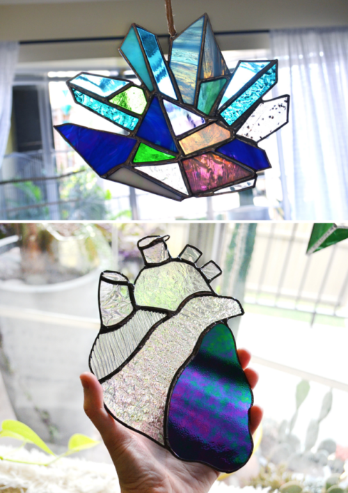 sosuperawesome: Stained Glass Suncatchers by Hambone Glass on Etsy See our ‘stained glass&rsqu