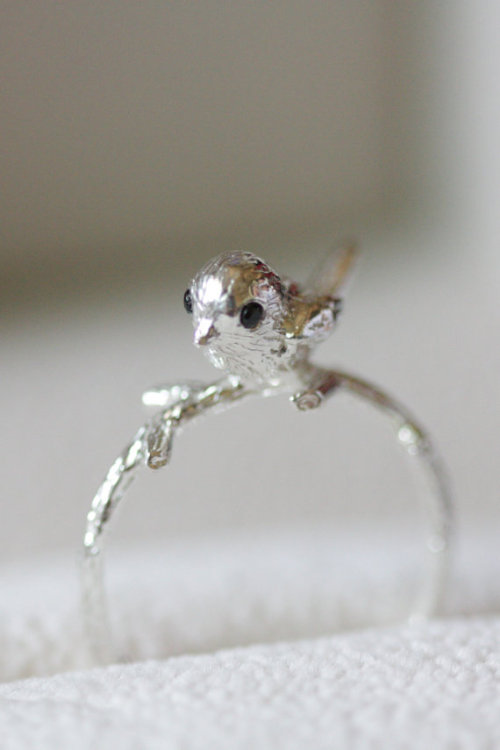 somethingmore999: Deer Ring Bird Ring Coral Ring Twig Ring