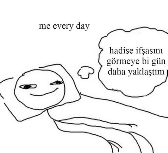 me every day hadise...