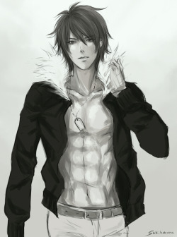 sakihokoru: a doodle of the hottest n+c protagonist…y aHOO 