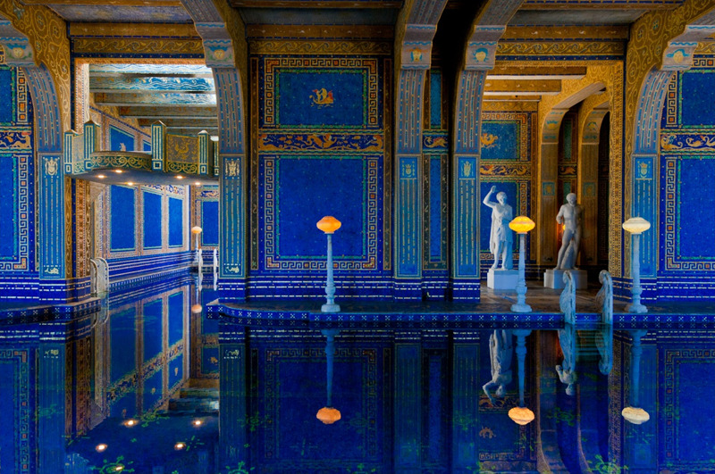 they-call-me-squintz:  enochliew:  Hearst Castle by Julia Morgan The indoor mosaic-tiled