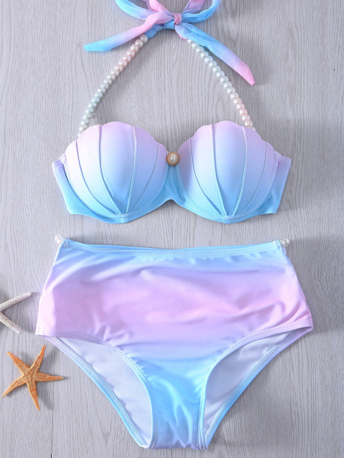 Pearl Embellished Bikini Set