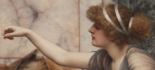 artthatgivesmefeelings:  A Study of ‘Mischief and Repose‘John William Godward, 1895