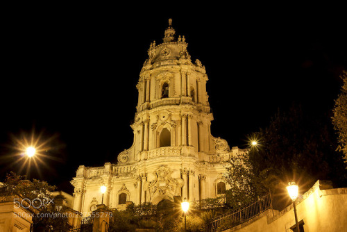 Facade of San Giorgio Cathedral in Modica by faustoriolo