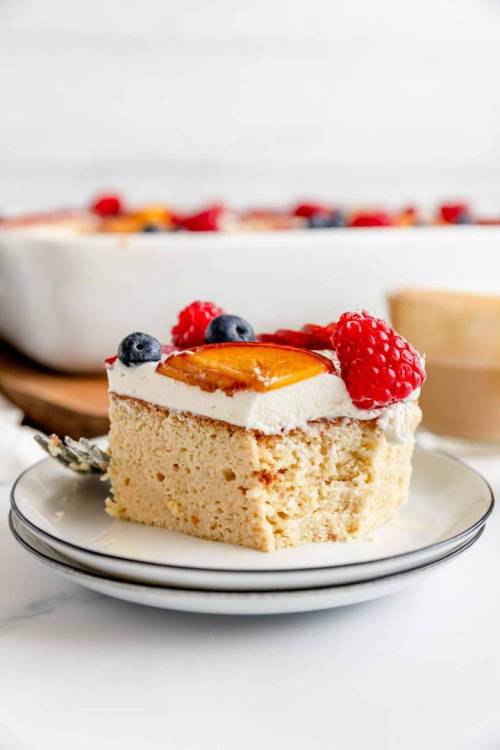 Tres Leches Cake with Fruit