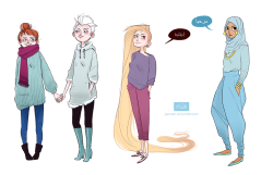 Pannan-Art:  Pannan-Art:  Pannan-Art:  Pannan-Art:  Four Modern Disney Girls! Who’s