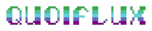 aroworlds:  [image description: three sets of two pixel art text banners, reading the names of diffe