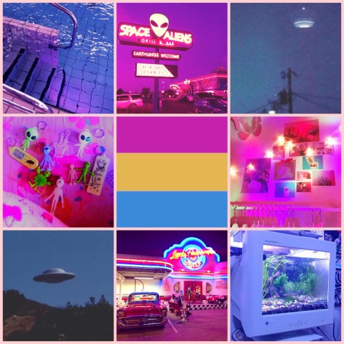 Glowwave Alien Pansexual Moodboard