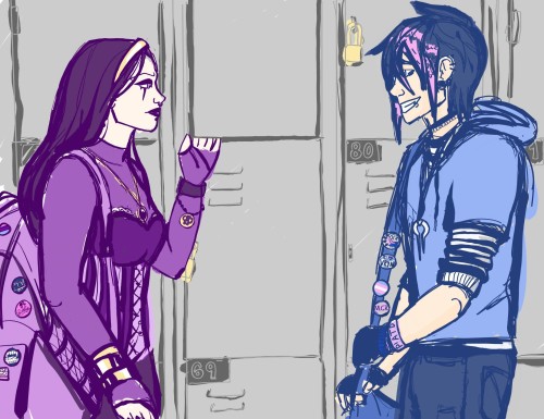 susanfitzgrove:goth liliana and emo jace :) they’re theatre kids