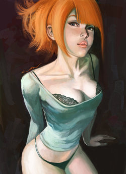 skoolrejekt:  woman with orange hair by ~cuson 