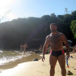 Musclebearsparadise:  Azedinha #Beach #Beachday #Snorkeling #Brazil #Bear #Beard