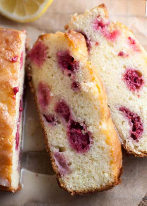 vtasty:  vTasty- Visually Tasty Food Blog Lemon Raspberry Bread via Tumblr