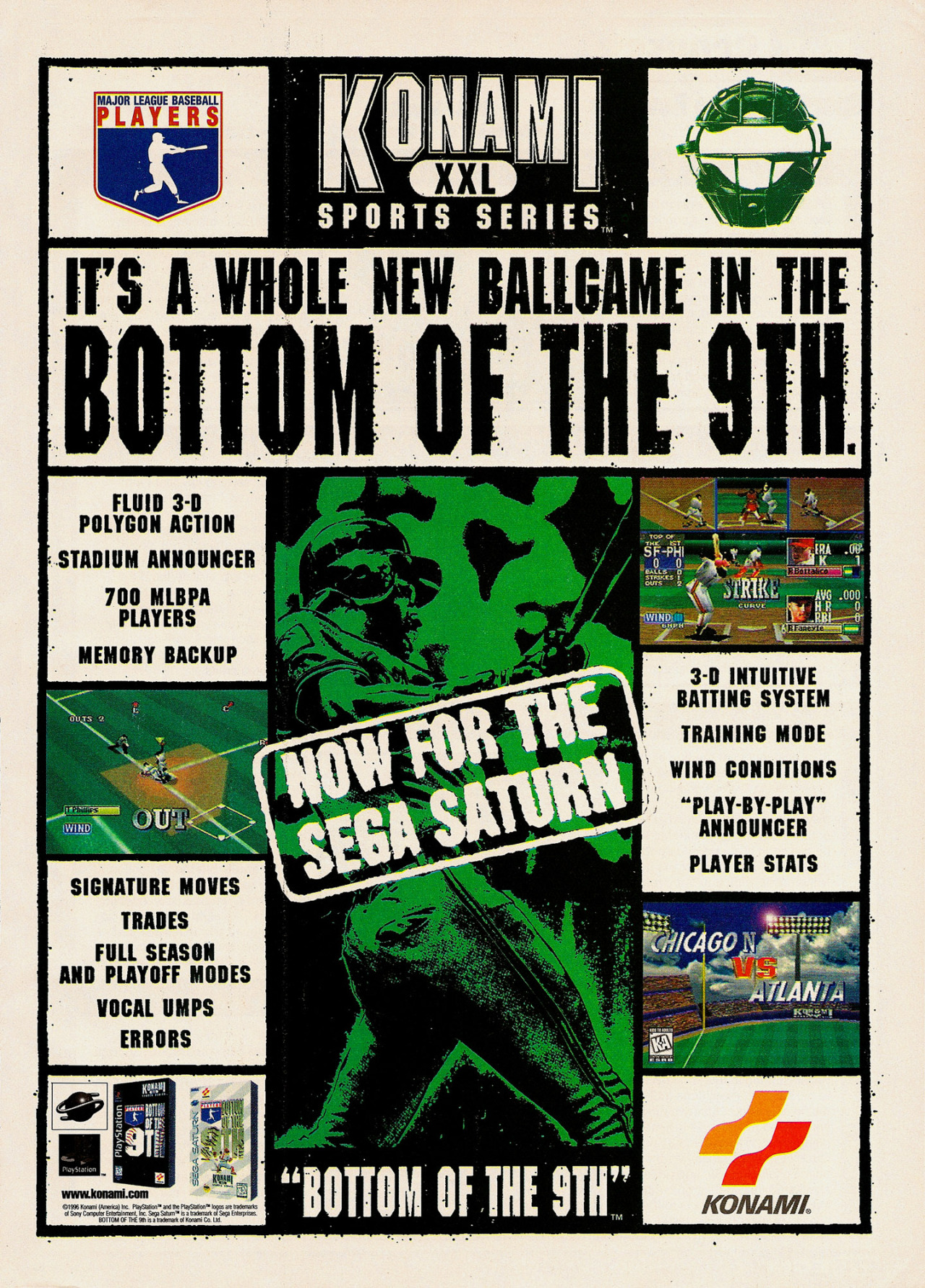 “Bottom of the 9th” [PS1, Saturn]
• EGM, October 1996 (#137)
• Scanned by RetroMags
• Unrelated to the animated, interactive graphic novel that I accidentally just learned about.