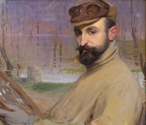 Le pilote / the pilot.Oil on canvas.30 x 61 cm.French School.Early 20th century.