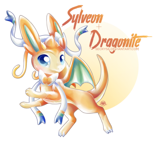 Ended up coloring my sketch of Sylveon + Dragonite :) The sketch was a request I took during my live
