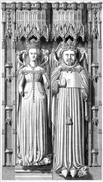 Alabaster effigies of King Henry IV, King of England (d. 1413) and his wife Joan of Navarre (d. 1437