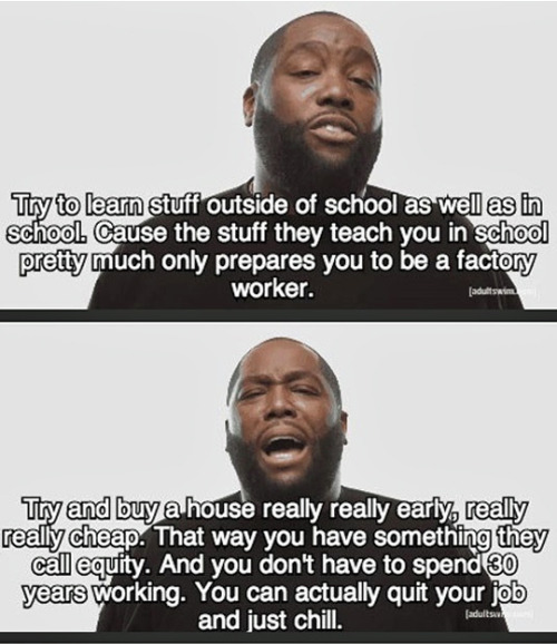 tastefullyoffensive: Words of wisdom from Killer Mike. (image via beardedlyons1987)