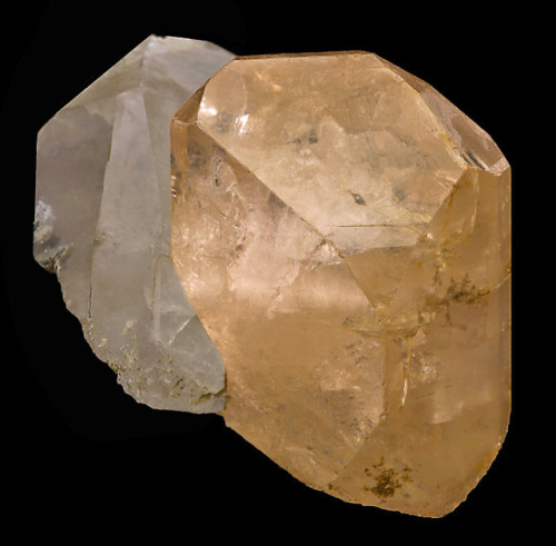 hematitehearts:  Topaz with QuartzLocality:   Shah Nassir Peak, Nyet, Braldu Valley, Baltistan, Northern Areas of Pakistan.  