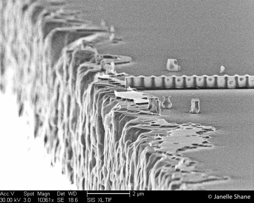 lewisandquark:Standing at the edge of the world. At microscopic scales, even a clean break isn’t v