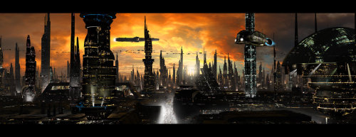 thecyberwolf:  Futuristics City - Concept Art  by Scott Richard (Rich35211) Website - CGHUB - Facebook 