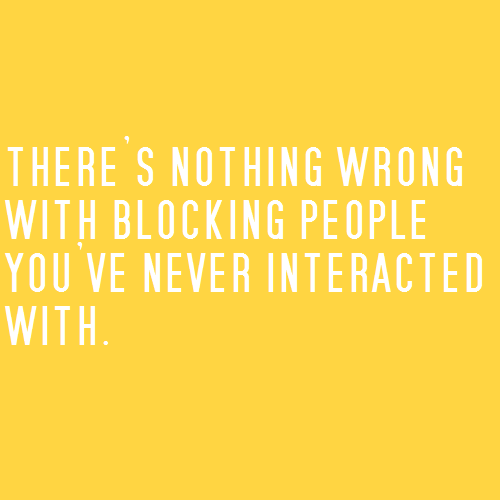 [Image: A yellow color block with white text that reads “there’s nothing wrong with bloc