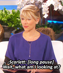 bealeeve-me:  in which we are all Scarlett Johannson [x] bonus Chris being a dork