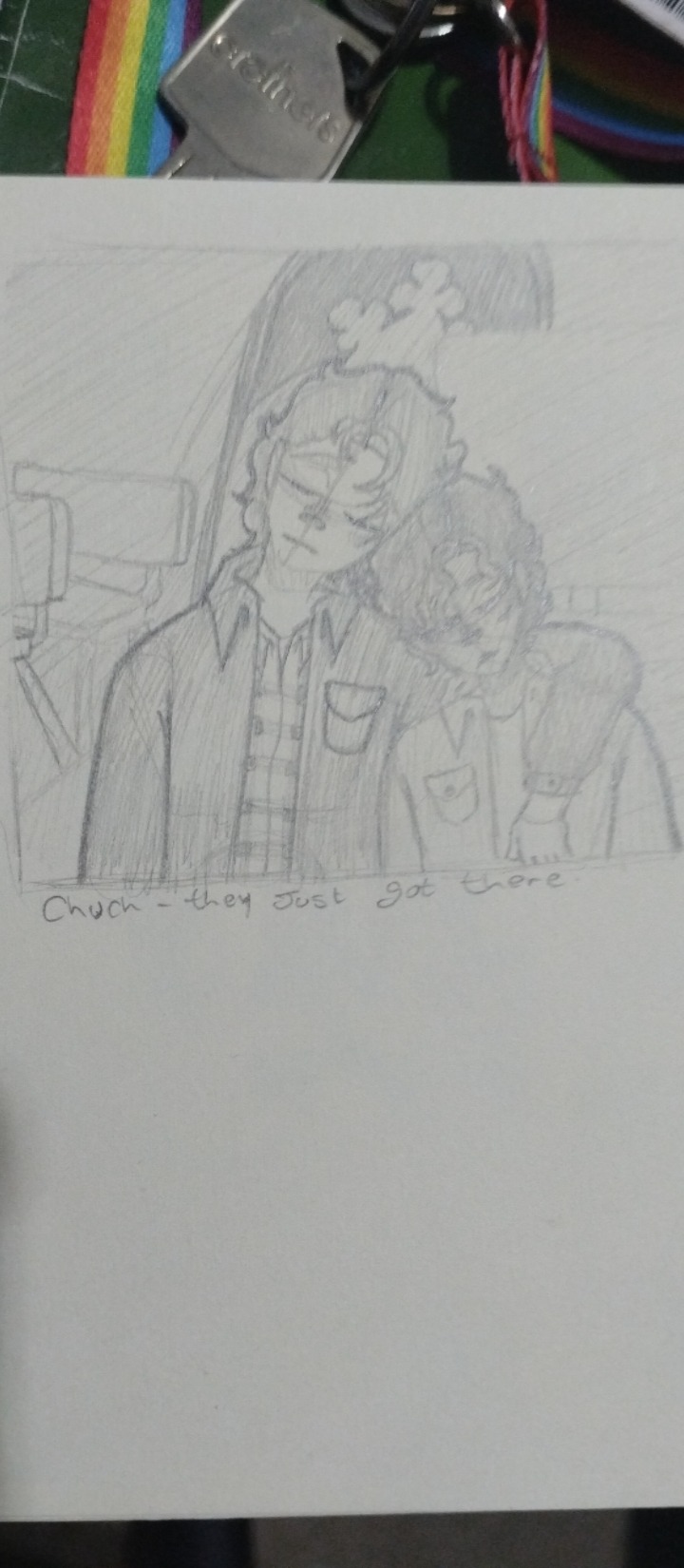 An Outsiders Doodle From School Of When Pony And Johnny Goe To The Church 