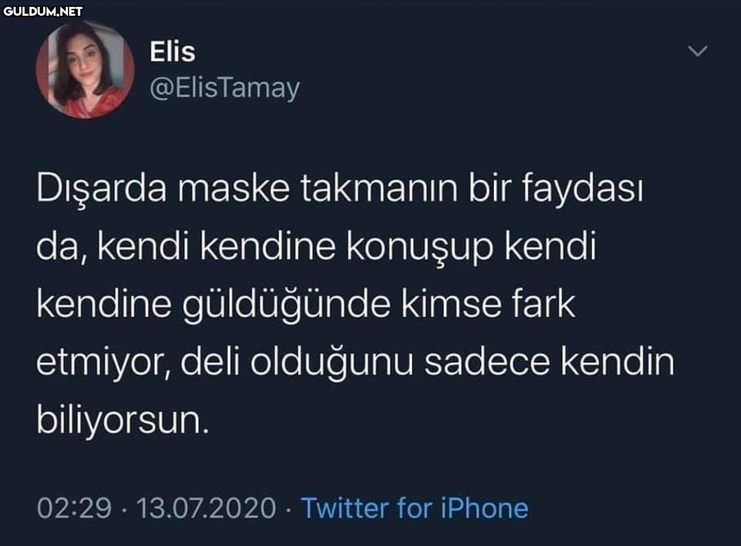 Elis @ElisTamay Dışarda...