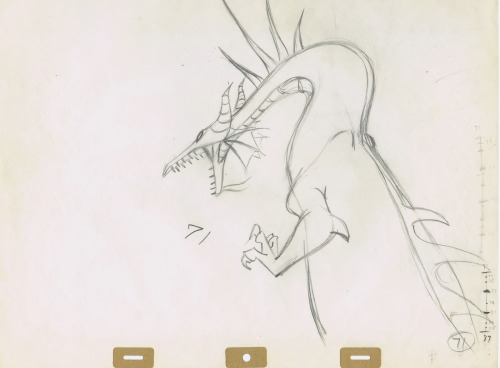 wannabeanimator: Eric Cleworth animated Sleeping Beauty’s  breathtaking dragon in pursuit