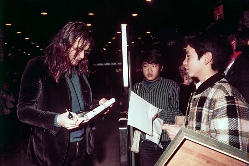 David Gilmour  Pink Floyd on tour in Japan, March 1972.