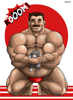 kerainen:  baralust:  Kaboom Bear! by ~ChemiBaralust  From one of my favorite (and sexiest) bara makers :3